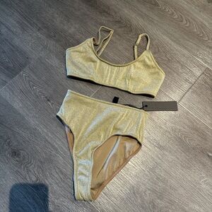 Triangl Swimwear Gold Bikini Set